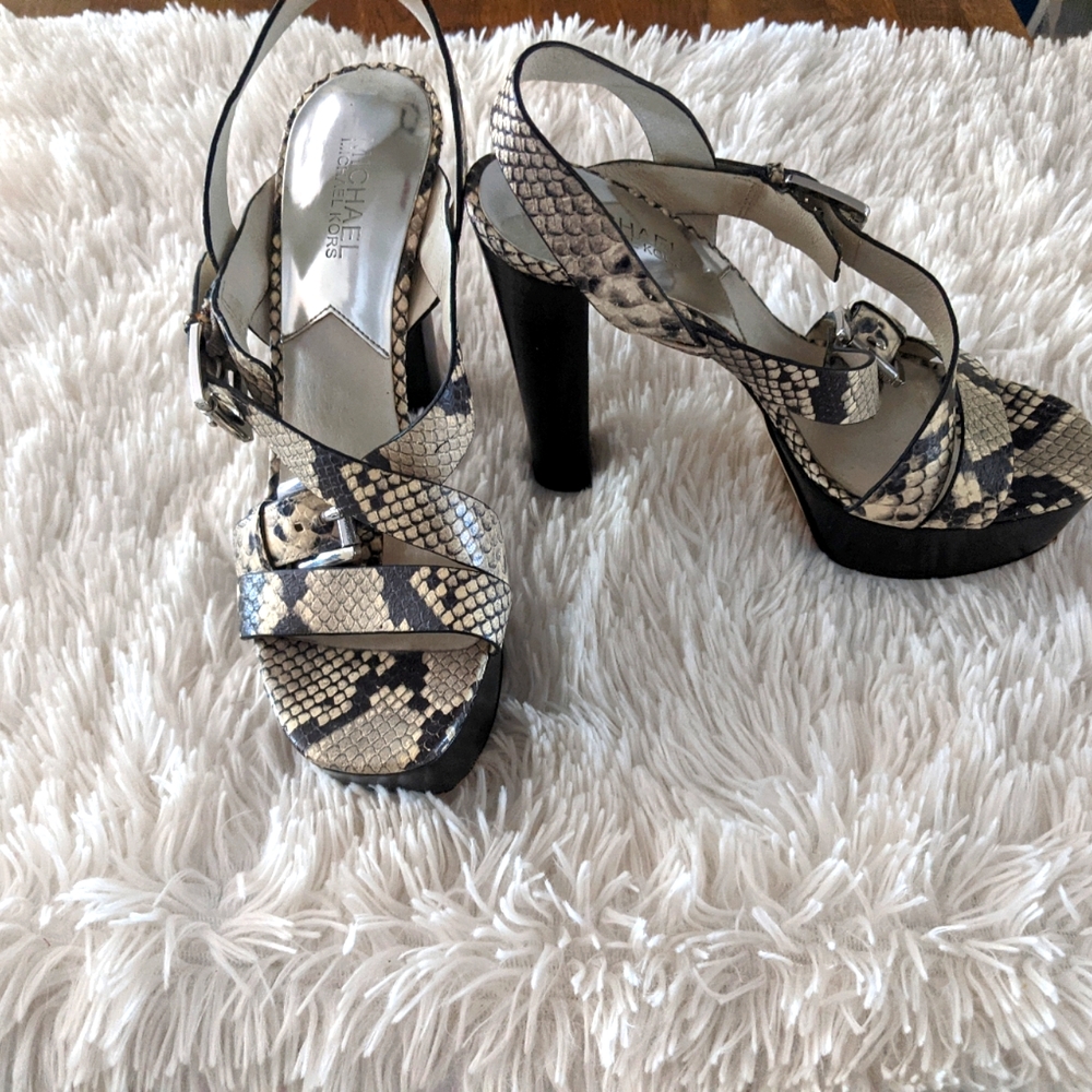 Michael Kors snake skin heels.